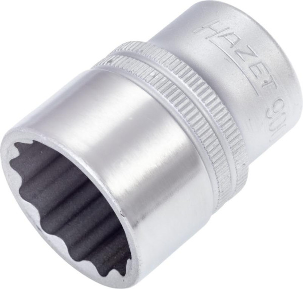 Hazet Steckschlüsseleinsatz, Doppelsechskant, Vierkant hohl 12,5 mm (1/2 Zoll), Außen-Doppel-Sechskant-Tractionsprofil, 23 mm, 900Z-23