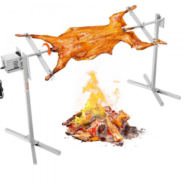 VEVOR Spanferkelgrill Lammgrill BBQ Grill Edelstahgrill 60kg Drehspieß Grill, DDXZKJ56INCHGME8R002V2