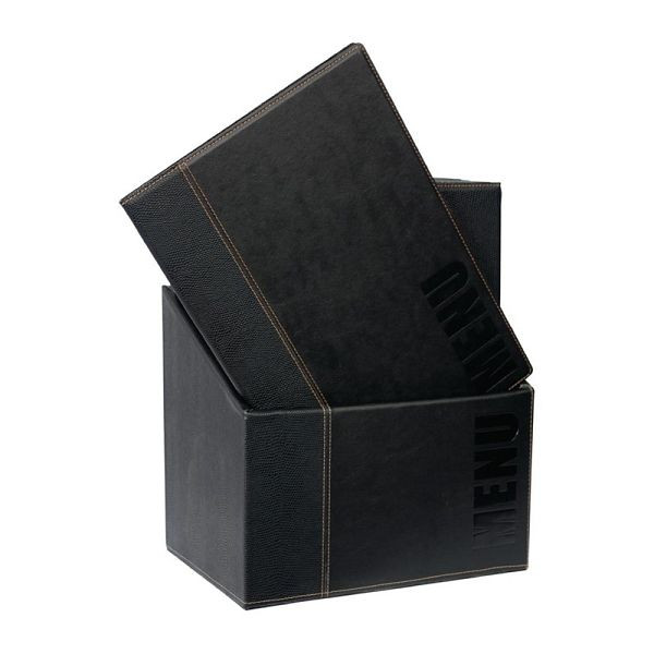 Securit Moderne Menümappen und Aufbewahrungsbox A4 schwarz, VE: 20 Stück, U266