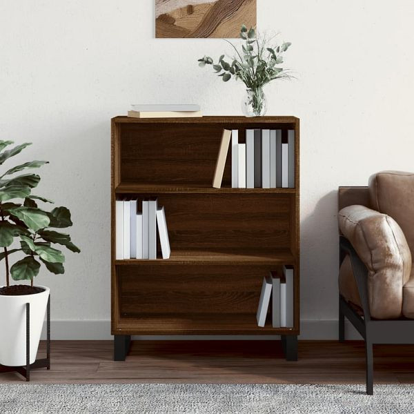 vidaXL Regalschrank Braun Eichen-Optik 69,5x32,5x90 cm Holzwerkstoff, 828395