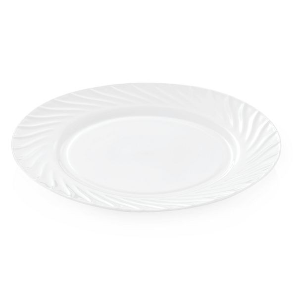 WAS Wave Teller, flach, Durchmesser 25 cm, Opalglas, 9270250
