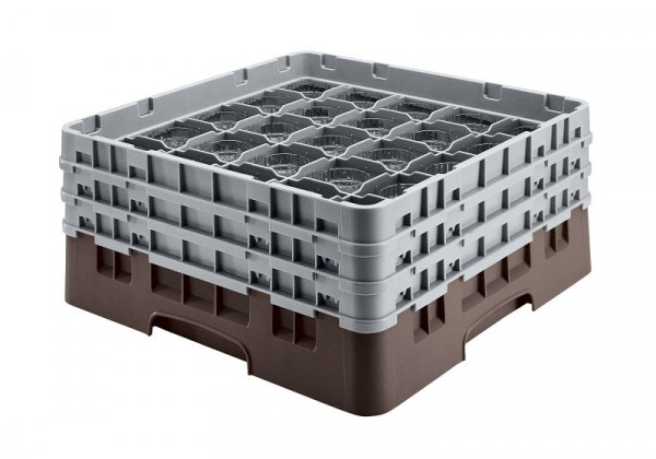 Cambro Spülkorb mit 36 Fächer Camrack® 15,5 cm Braun, 36S534167