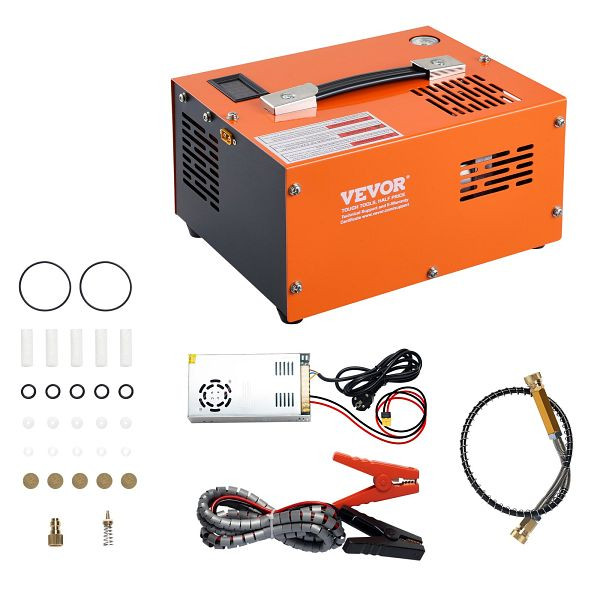 VEVOR PCP Kompressor 30Mpa/4500 PSI Luftkompressor 0,5L Tragbarer PCP DC12V & AC115V Kompressor 25min Einschaltdauer, QQGYCQJ300WXK1U8BV2