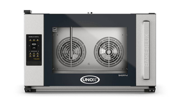 UNOX BAKERLUX SHOP.Pro TOUCH Professioneller Konvektomat mit Wasserdampf Rossella.Matic 4 Einschübe 600x400 Elektrisch Türöffnung rechts, XEFR-04EU-ETRV
