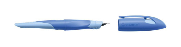 STABILO Schulfüller EASYbirdy® - Linkshänder Feder A, Pastel Edition blau/hellblau, inkl. Patrone, 5013/6-41