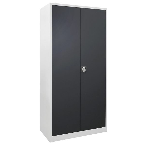 ADB Flügeltürenschrank 195x92x42cm Lichtgrau, Anthrazitgrau, RAL 7035 / 7016, 40754