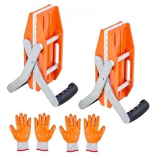 VEVOR Zweihändige Steintrageklemmen 280x120x190 mm, 300 kg Tragkraft, 2er-Pack, Gummibeschichtung (0-6 cm), JSSTSK660LBSAAF82001V0