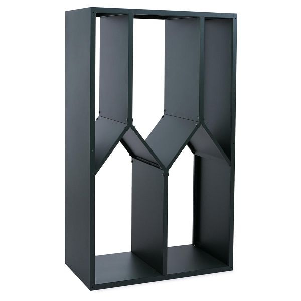 Mendler Brennholzlager HWC-P76, Kamin-/Feuerholzregal Holzlager Holzunterstand Outdoor Metall 160x95x50cm, grün, 199744+199745