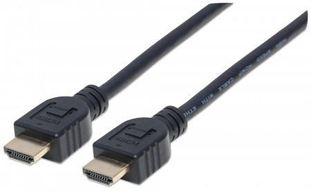 MANHATTAN High Speed HDMI-Kabel mit Ethernet-Kanal, CL3-zertifiziert für Wandinstallationen, schwarz, 2 m, 353939