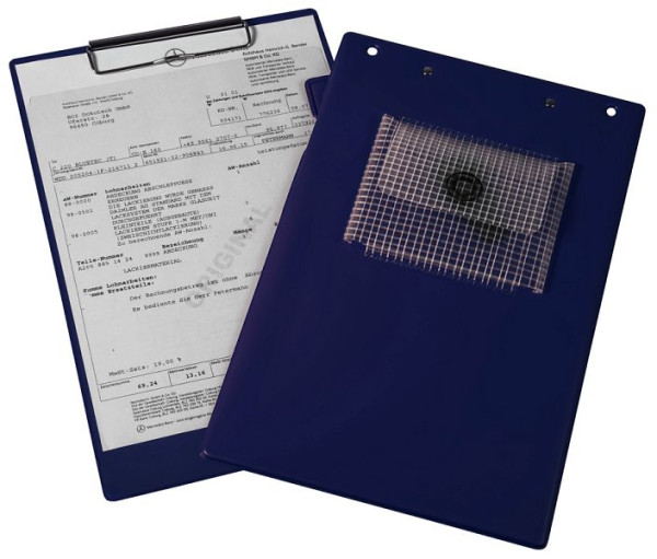 Eichner Auftragstasche "Klemmfix" mit Blockklammer, Blau, VE: 10 Stück, 9015-00343