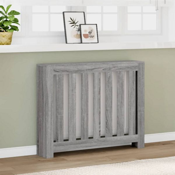 vidaXL Heizkörperverkleidung Grau Sonoma 104x20x82 cm Holzwerkstoff, 852740