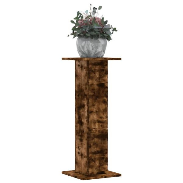 vidaXL Pflanzenständer 2 Stk. Räuchereiche 30x30x80 cm Holzwerkstoff, 3307868