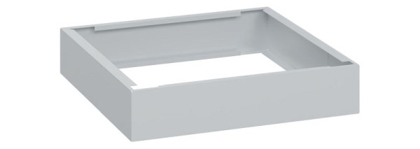 C+P Unterbauten Classic PLUS, C auf 100 mm hohem Sockel, Lichtgrau, 100 x 500 x 500 mm, Stahl-Sockel, 08000-7000505 S10000