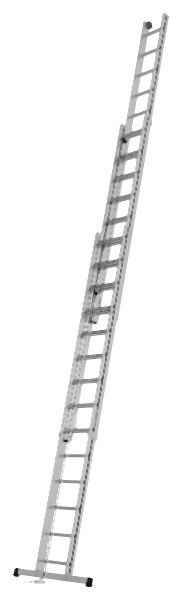 ALU-PRO Seilzugleiter dreiteilig, 3x14 Sprossen, Länge eingefahren 4,03 m / ausgefahren 9,35 m, 7006142