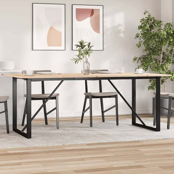 vidaXL Esstisch O-Gestell 200x100x75cm Massivholz Kiefer und Gusseisen, 3282679