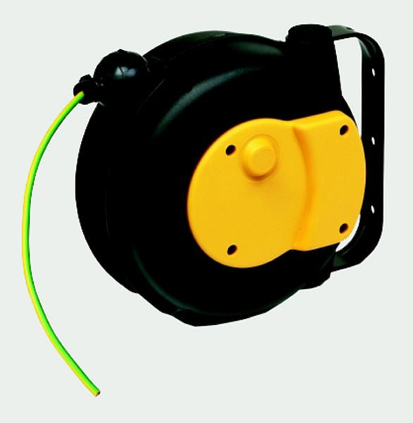 Ebinger Kabelaufroller MINI ELEKTRIK, Kunststoffgehäuse schlagfest, UV-beständig 7m Kabel H05V-F (grün-gelb) 1x6mm² Schutzart IP 42, 2.200.001