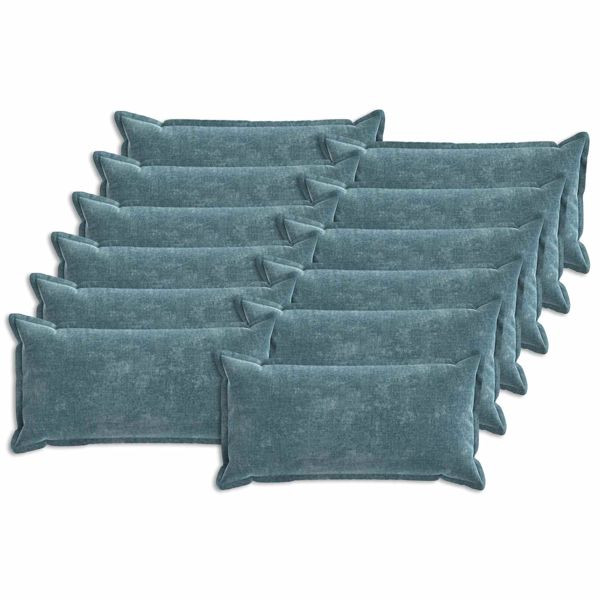 vidaXL Kissenbezug 12 Stk. HOUTEN Blau 40 x 80 cm Chenille-Stoff, 918234