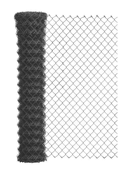 Alberts Maschendrahtgeflecht Typ 2,8, Stahl, sendzimirverzinkt anthrazit RAL 7016, Baumkuchenwicklung, 25 m x 1500 mm, Maschen 60 x 60 mm, 604974