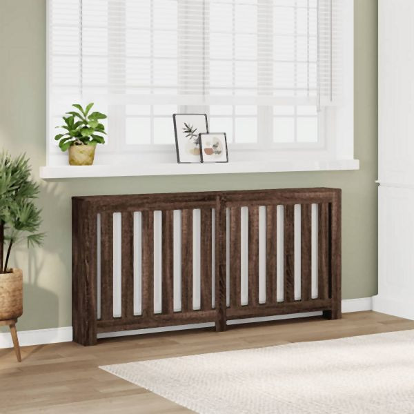 vidaXL Heizkörperverkleidung Braun Eiche 175x20x82 cm Holzwerkstoff, 852759