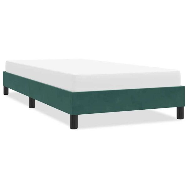 vidaXL Bettgestell ohne Matratze Dunkelgrün 90x220 cm Samt, 4101388