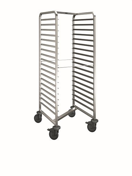 B.PRO RWRR 161 Regalwagen aus rostfreiem Edelstahl mit Kunststoffrollen, 572938