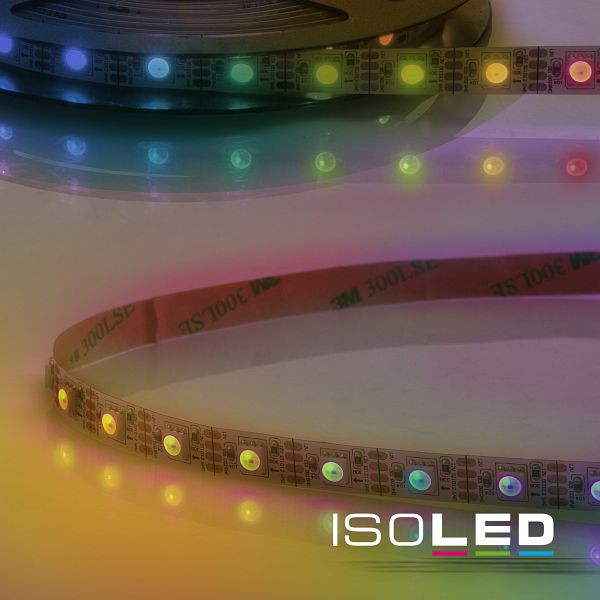 ISOLED LED WS2815 Digital SPI Flexband, 12V DC, 8W, IP20, RGB, 5m Rolle, 60 LED/m, 114662