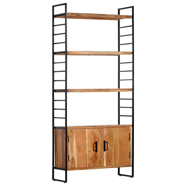 vidaXL Bücherregal 4 Ebenen 80x30x180 cm Massivholz Akazie, 284420