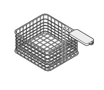 NordCap Korb für Fritteusen der Serie SNACK 600, B x T x H in mm: 210 x 265 x 105, 472120575