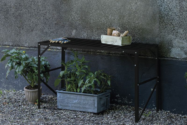 Halls Standalone-Tisch Alu - 1 Sektionen - Schwarz - 121 x 52 cm, SO1720