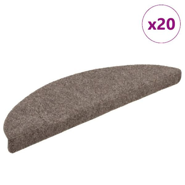 vidaXL Stufenmatten Selbstklebend 20 Stück Beige 56x17x3 cm, 3365676