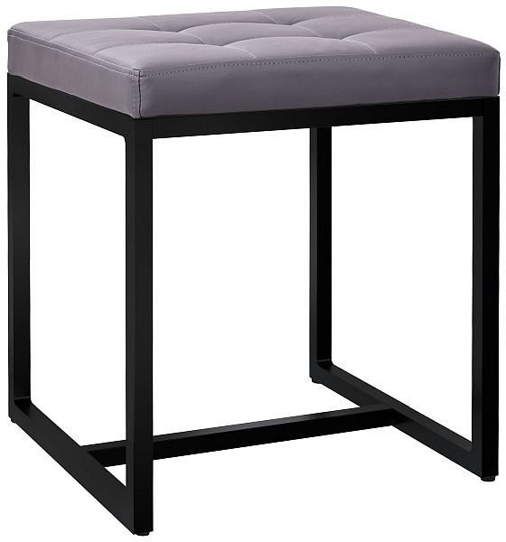 CLP Sitzhocker Barci B Kunstleder, grau, 325063, 4255716336721
