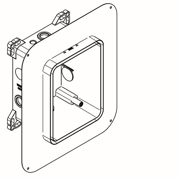 KWC Rohbauset, F5, Systembox R5, waschen, Kalt- oder vorgemischt Warmwasser, Klebeflansch, 2030060058