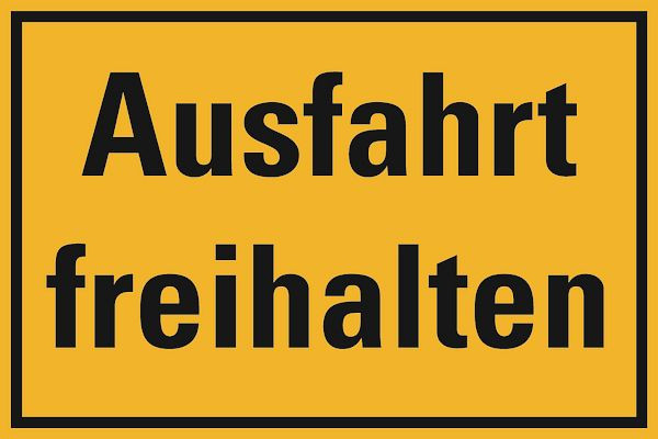 Schilder Klar Grundstücksbeschilderung Ausfahrt freihalten, 300x200x1.5 mm Kunststoff, 878/71