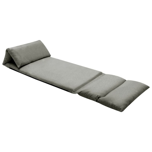 vidaXL Bodenstuhl Faltbar Dunkelgrau Mikrofaser, 325261