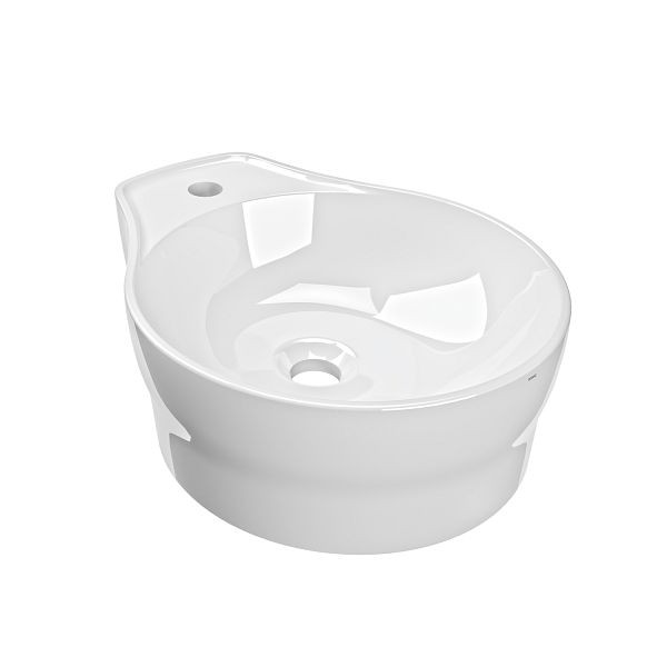 KWC Aufsatz-Waschtisch, Rondatop, Miranit, rund, 370x140x460 mm, integrierte Dichtung, HLB, 2030054381