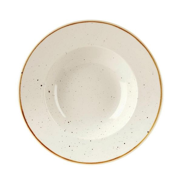 Churchill Stonecast, runde Schüssel mit breitem Rand, Gerstenweiß, 280 mm (12 Stück), DF798