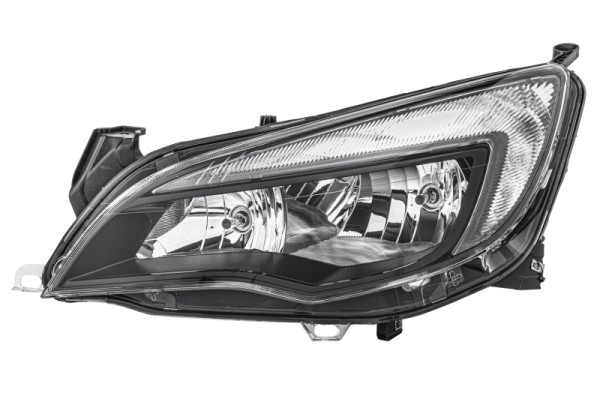 HELLA FF/Halogen-Hauptscheinwerfer, für u.a. Opel Astra J (P10), schwarz, ECE, für Rechtsverkehr, links, 1EG 010 011-611