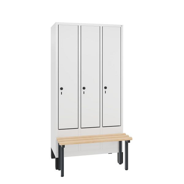 C+P Spind Evolo, 3 Abteile, H1850xB900xT815 mm, Weiß/MDF Weiß, 48030-30 S10410