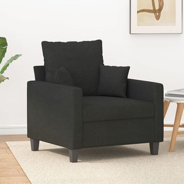 vidaXL Sessel Schwarz 60 cm Stoff, 359255, 8721012139817