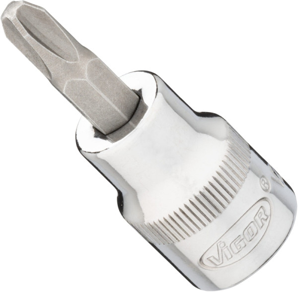 VIGOR Schraubendreher-Einsatz, Vierkant hohl 10 mm (3/8 Zoll), Kreuzschlitz Profil PH, PH3, V2292N