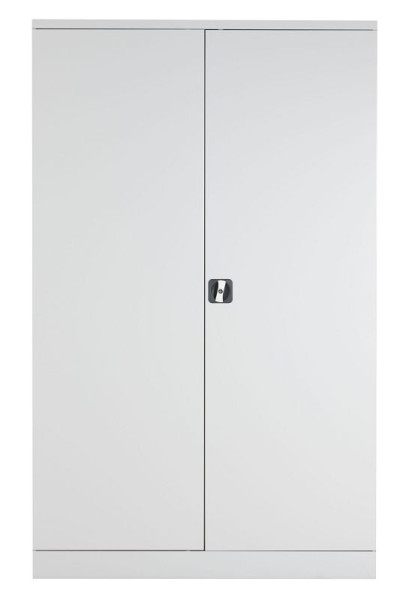 Gürkan Flügeltürenschrank, 50 x 120 x 195 cm, Lichtgrau, Verstärkte Fachboden Stück 4, FLC.192/50/N, 109863