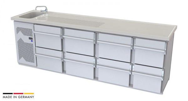 hefa Theke Novis 28V/1L-ZZZZ, Abmaße: 950 x 2.800 x 650/700 mm, Novis 28V/1L-ZZZZ