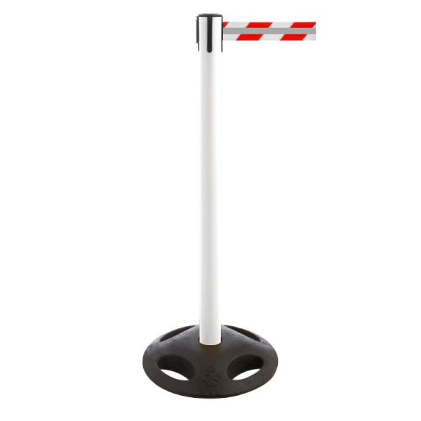 Stein HGS Personenleitsystem 'P-Line Utility Reflex' aus Kunststoff, Gurtlänge 3,5 m, rot/weiß mit Reflektorstreifen, weiß, 65860.0009