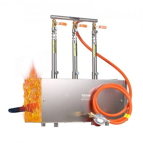 VEVOR tragbare Propangas-Schmiede 3 Brenner 1427 °C, Hufschmiedeofen quadratisch, Edelstahl, Gasschmiedewerkzeuge, FXDZL3GHQSYDOTF07001V0