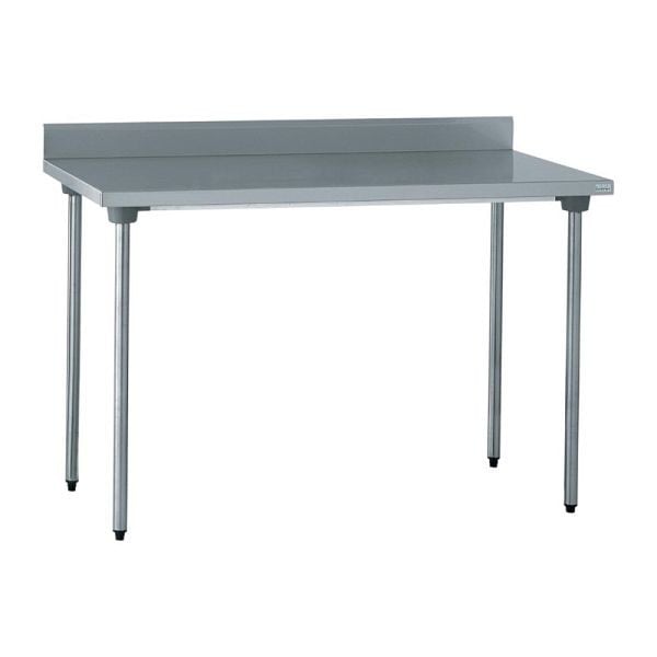 Tournus Edelstahltisch 1400 mm mit Aufkantung, mit Profilrahmen verstärkt, CX552