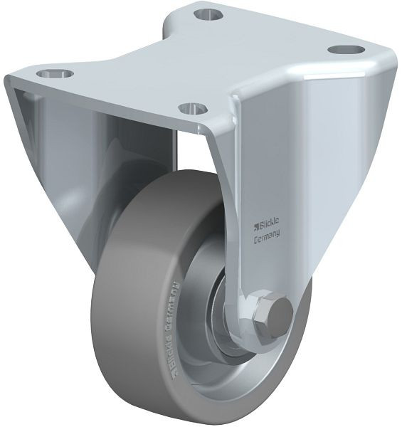 Blickle BH-ALTH 80K-AS Stahlblech-Bockrolle, Schwerlast-Ausführung, mit Anschraubplatte, Blickle Extrathane®, Grau, 852521