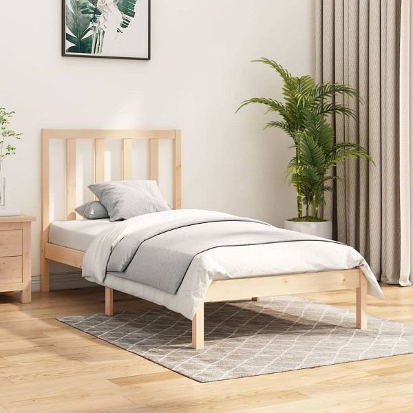 vidaXL Massivholzbett Kiefer 90x200 cm, Material: Massives Kiefernholz (unbehandelt), 3105145
