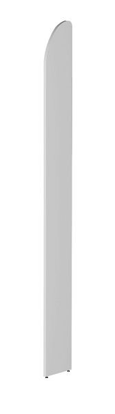 Kerkmann Abschlusswange DANTE 2600 mm mit Rückwand, weiß, 50991710