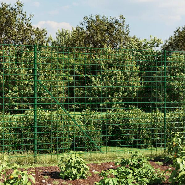 vidaXL Maschendrahtzaun Grün 1,8x25 m Verzinkter Stahl, 154093