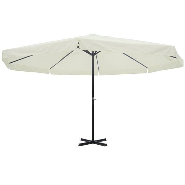 vidaXL Sonnenschirm Weiß Aluminium 500 cm, 40301